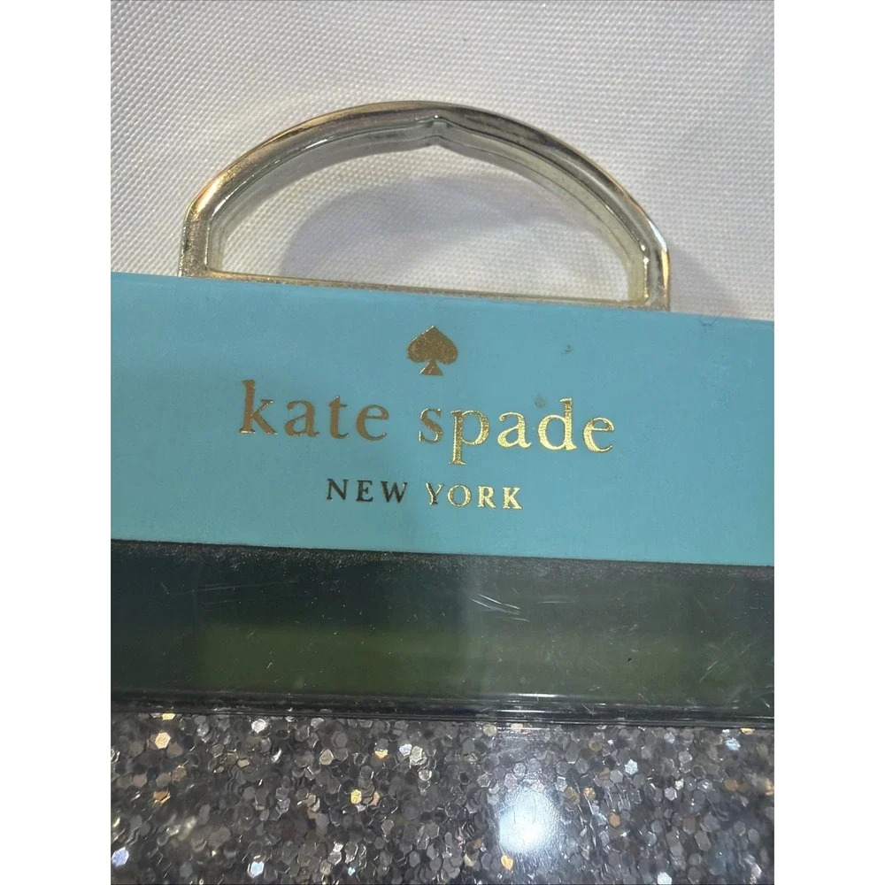 Kate Spade New York Black Glitter‎ Cardholder NWT Sticks On Phone 24